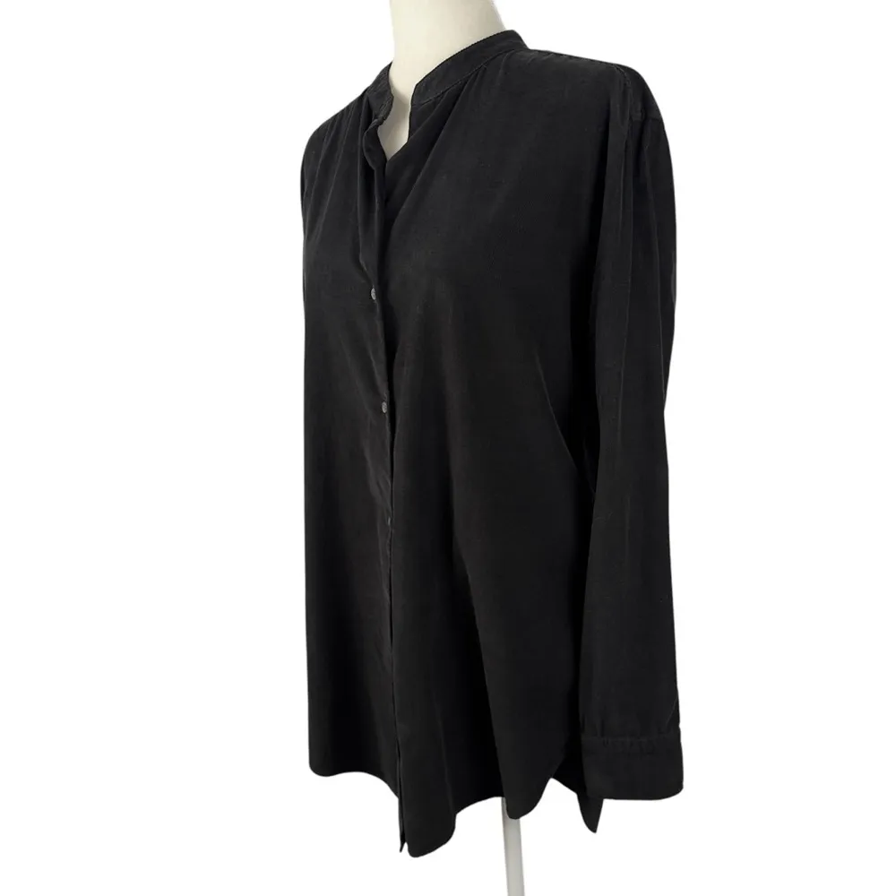James Perse Corduroy Tunic Shirt Top Womens 2 WKUP3642 Black Long Sleeve​ Career - Image 9