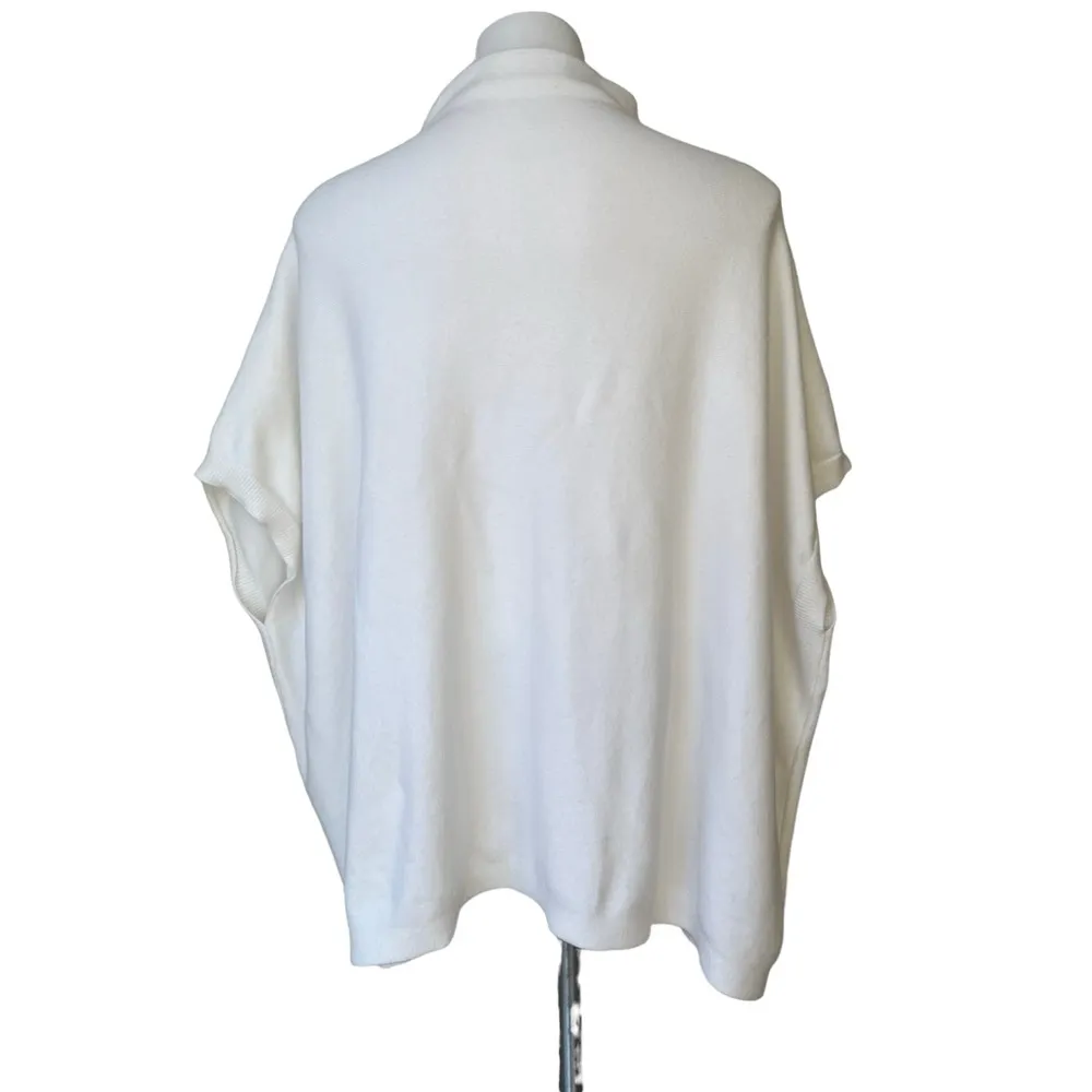 Anthropologie Angela Quarter-Zip Poncho Pullover, Sz L - Image 8