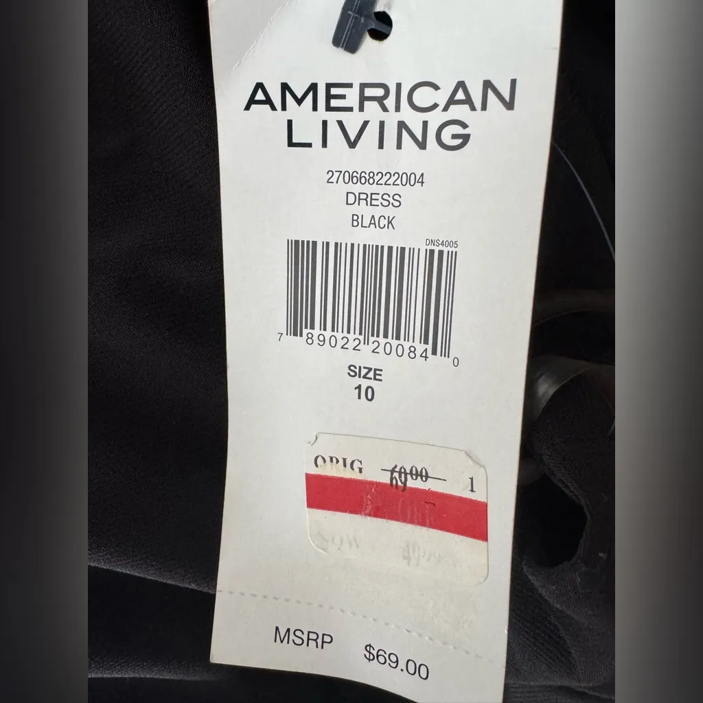 American Living Womens Dardanelle Sheath Dress Size 10 Color Black NWT - Image 9