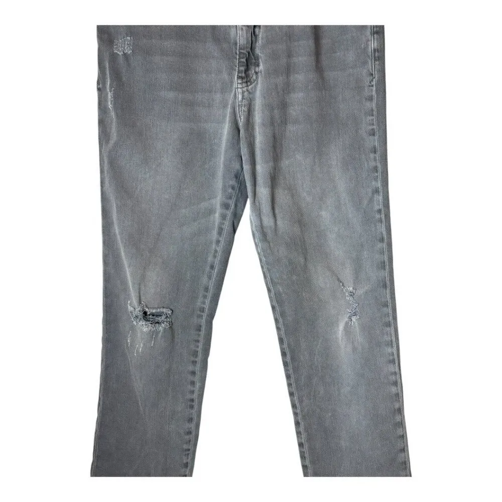 Pilcro Anthropologie Jeans Women 27 Gray Denim Distressed The Borrowed Boyfriend - Image 8