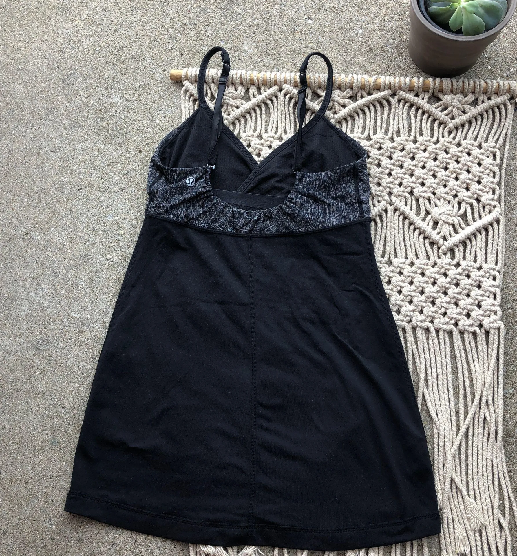 Lulu Grey And Black Tank Top - Image 2