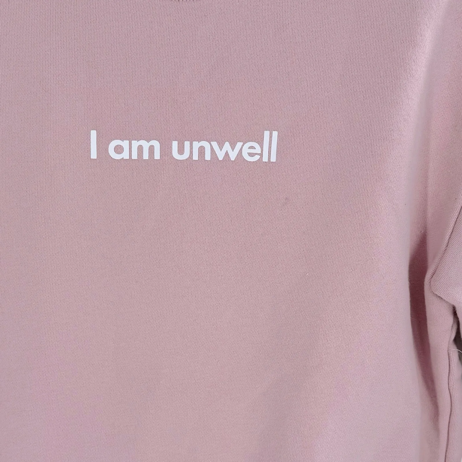 Barstool Sports Women’s “I Am Unwell” Crewneck Sweatshirt Dusty Pink Size Small - Image 4