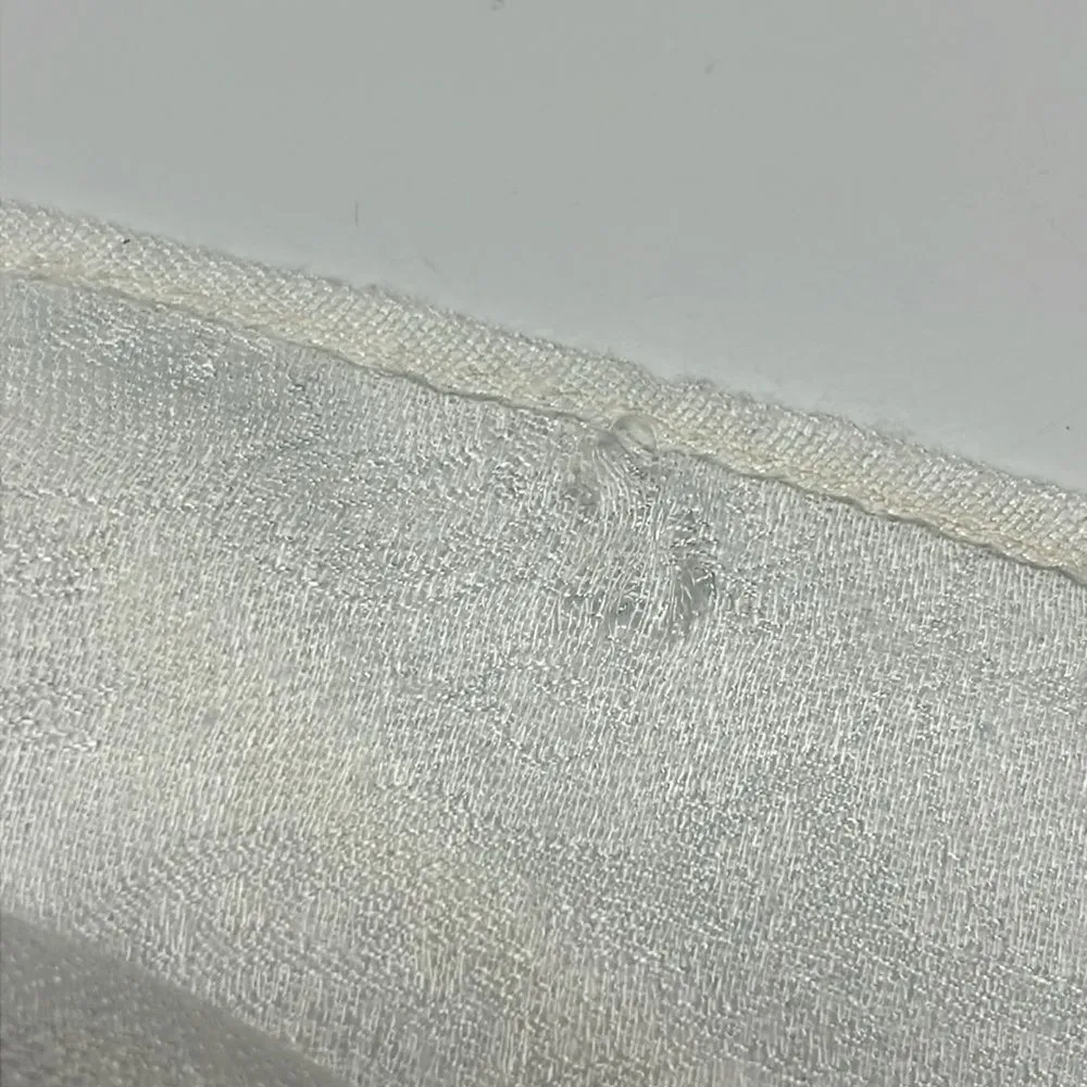 Off-White Cashmere Jacquard Scarf and/or Wrap with Blue Paisley Ends and Tassels - Image 10