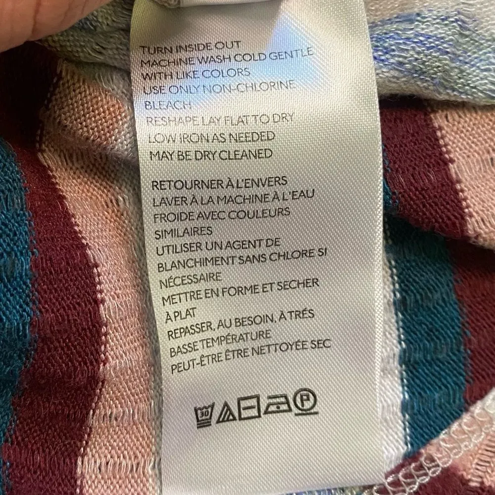 Anthropologie Saturday Sunday Pippa Hacci Striped Cowl Neck Ribbed Sweater - Image 9