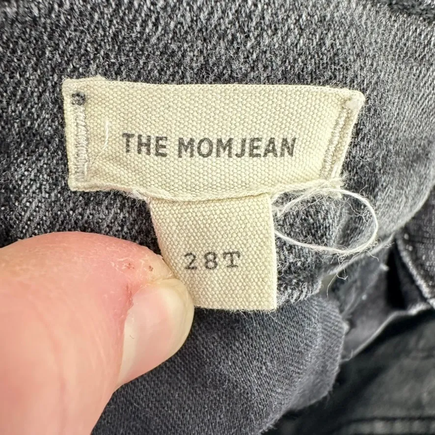 Madewell The Momjean Dark Wash Distressed Knee High Rise Women's 28 Tall Casual - Image 8