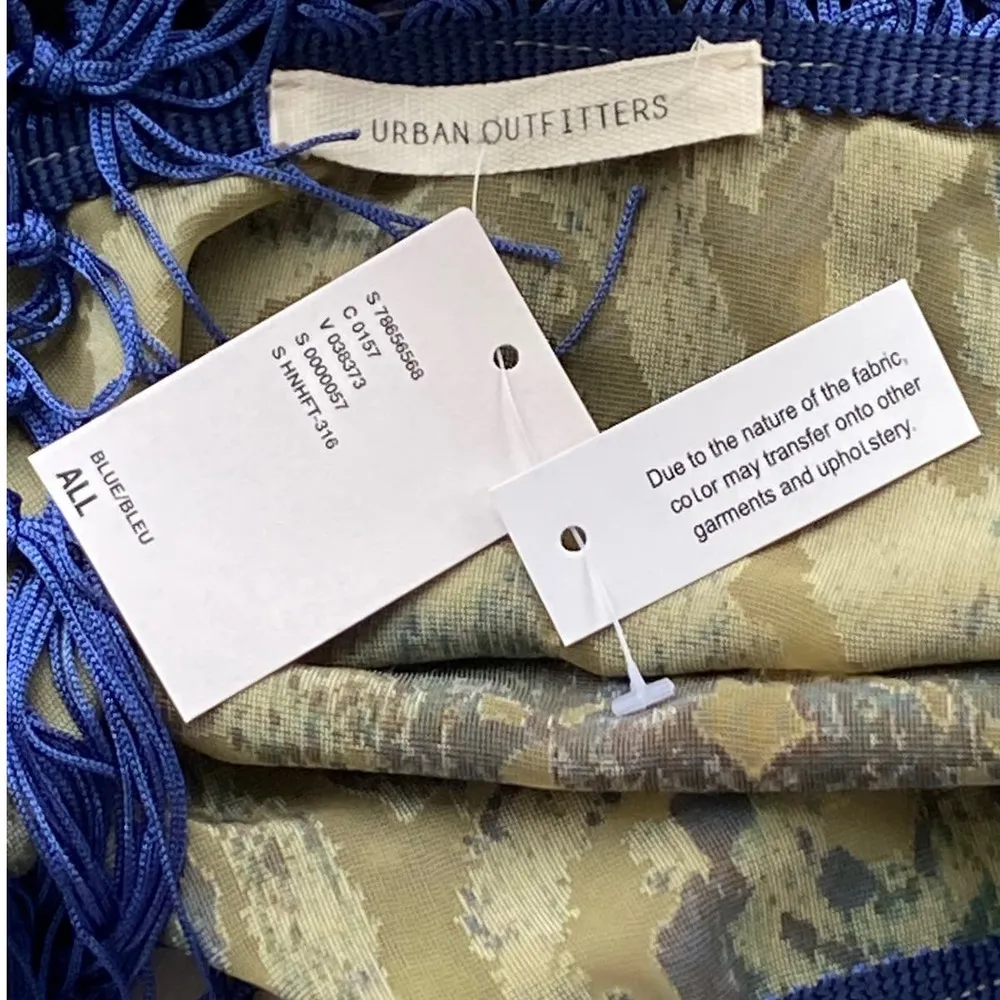 NWT ~ URBAN OUTFITTERS Bohemian Velvet Fringe Boho Poncho Open Sheer Kimono - Image 12