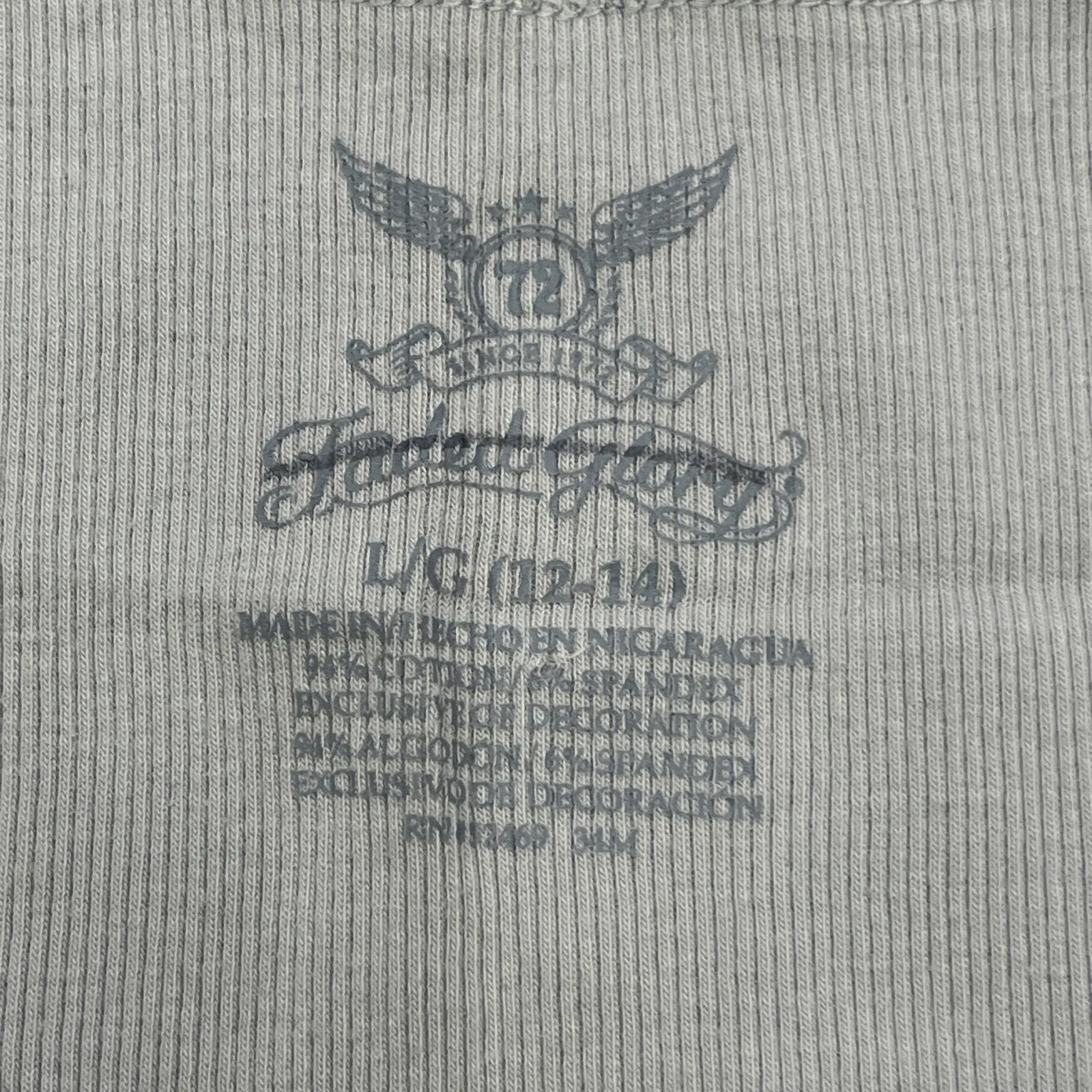 Faded Glory Y2K Cami Tank Top Lace Trim Large Gray Ribbed Fairy Grunge Coquette - Image 3