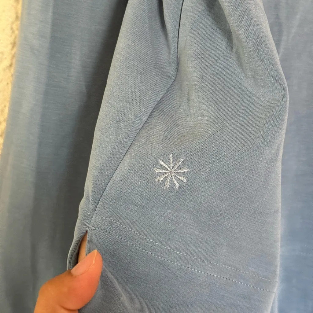 Athleta Seasoft Quarter Zip Silky-soft with TENCEL™ size Large blue color - Image 6