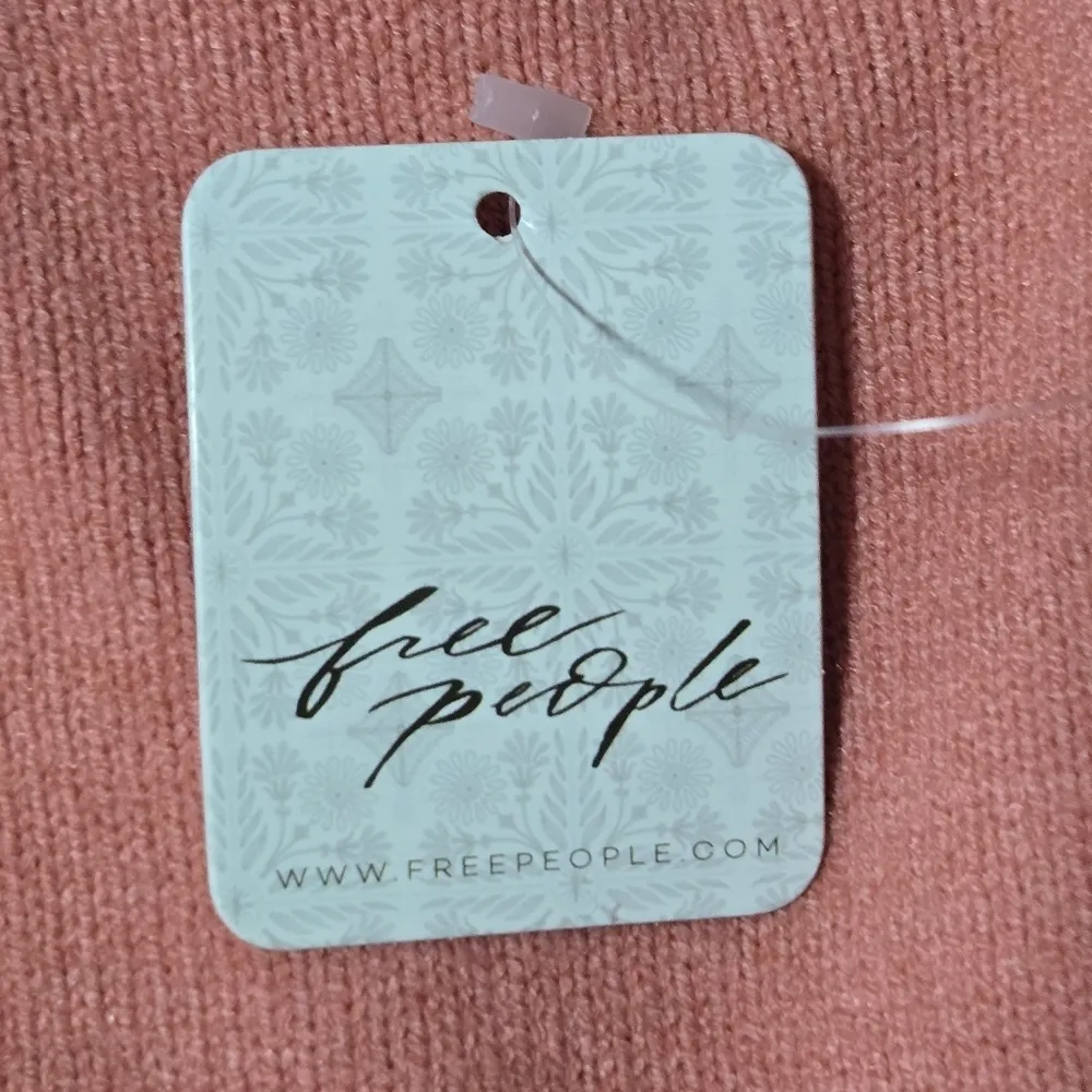 FREE PEOPLE ORION A-LINE TUNIC SWEATER, LIGHTEST ROSE, SMALL (oversized) NWT - Image 5