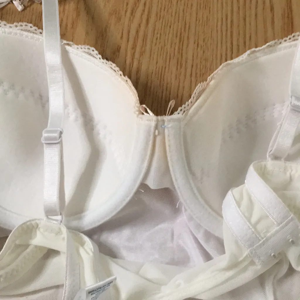 New Women’s Rene Rofe Underwired Lingerie Chemise Gown Slip Ivory Size Medium White - Image 10