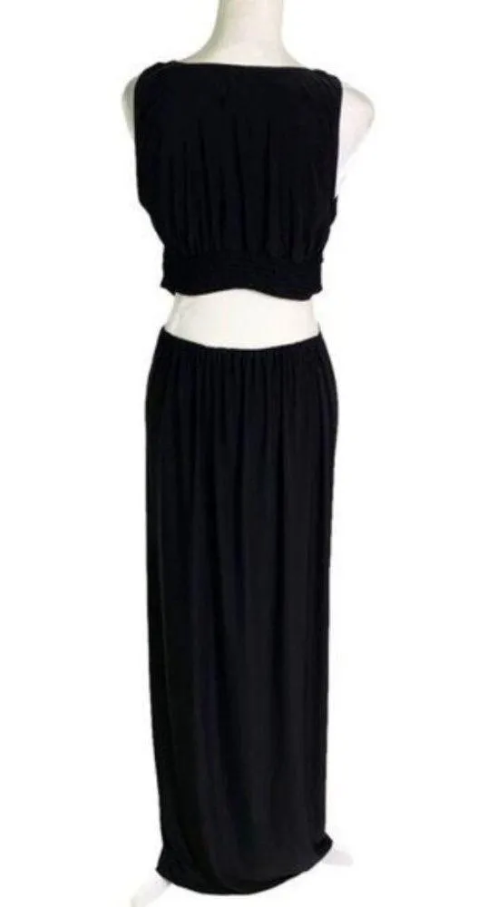 MISA Los Angeles Athema Cutout Waist Sleeveless Maxi Dress Black Size M NWT - Image 7