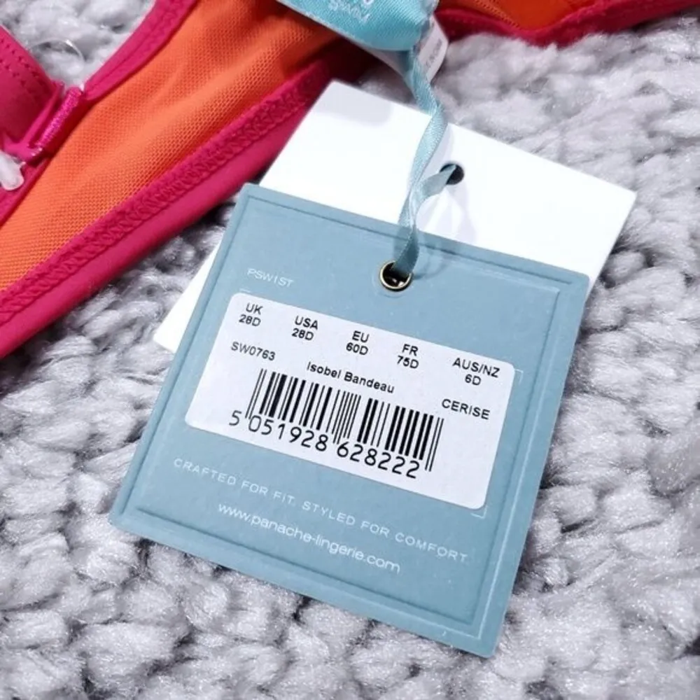 Panache Isobel Underwire Bandeau Molded Swimsuit Bikini Top SW0763 Size 28D - Image 8