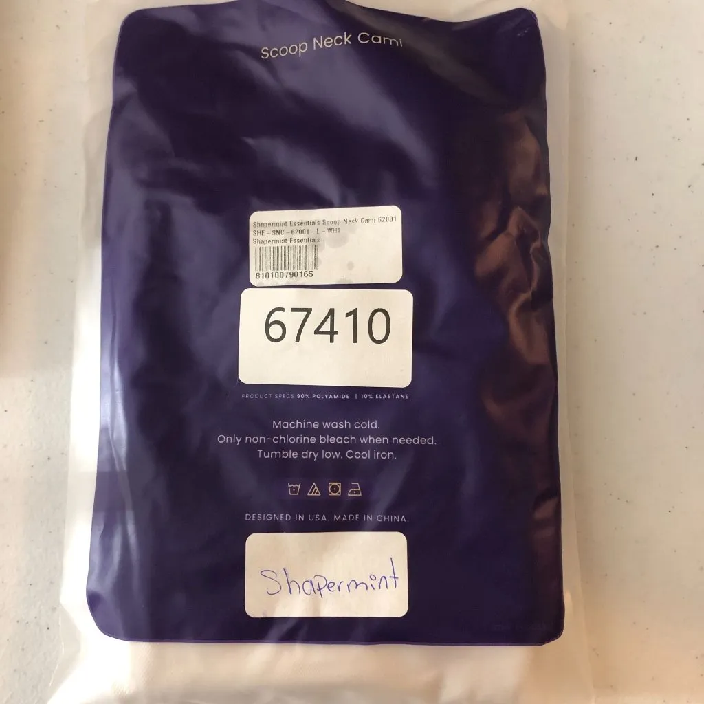 Empetua by Shapermint Scoop Neck Cami Top Shapewear White L NWOT Size L - Image 4