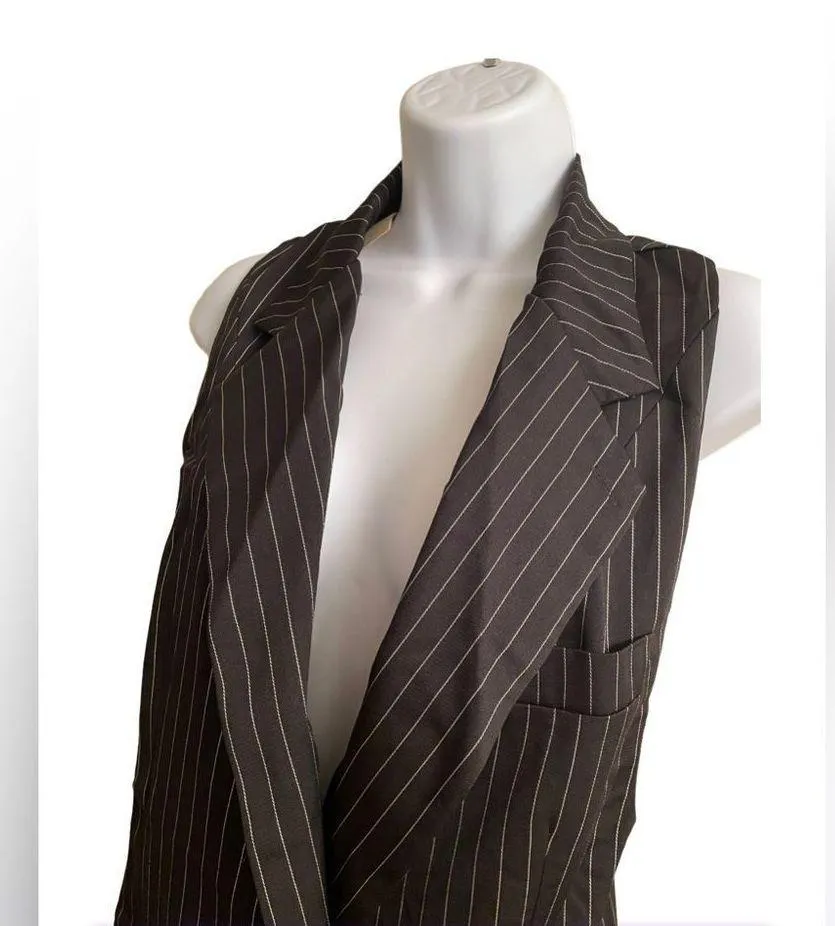 Uniq Striped Racer Back Vest Small Black - Image 5