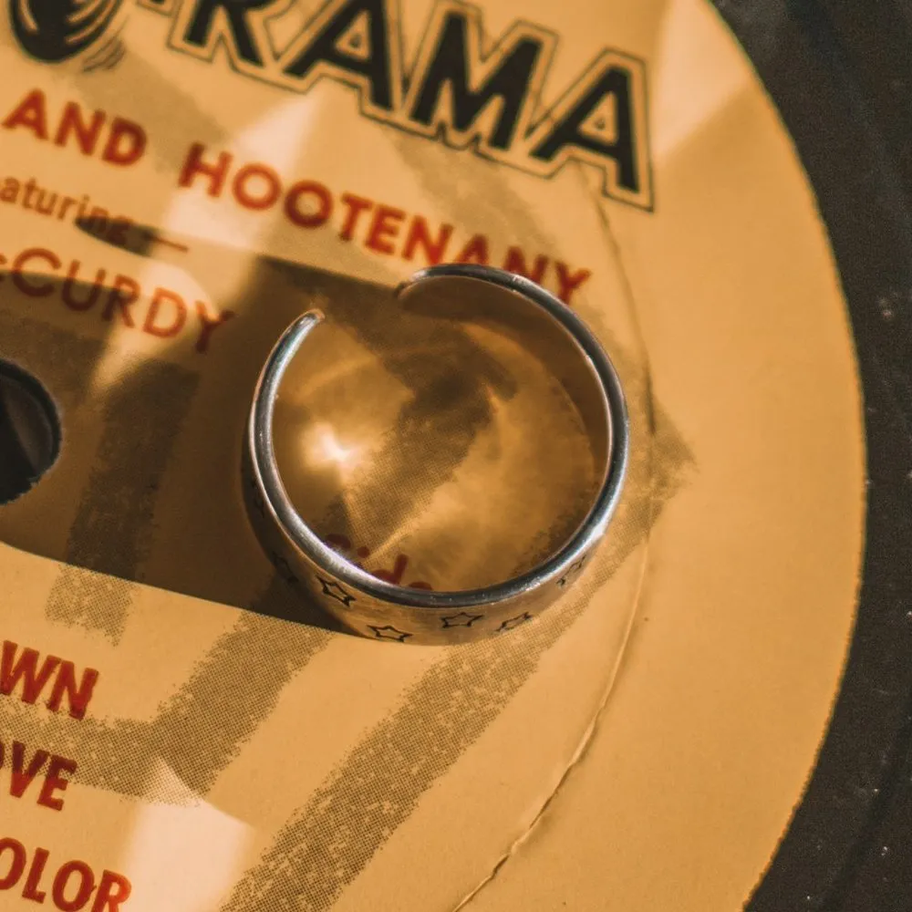 Silver Stamped Western Star Ring - Image 3