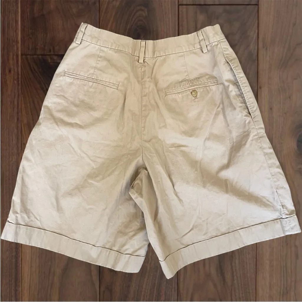 Ralph Lauren Sport Vintage 90s Y2K Pleated High Waisted Bermuda Khaki Shorts 8 - Image 7