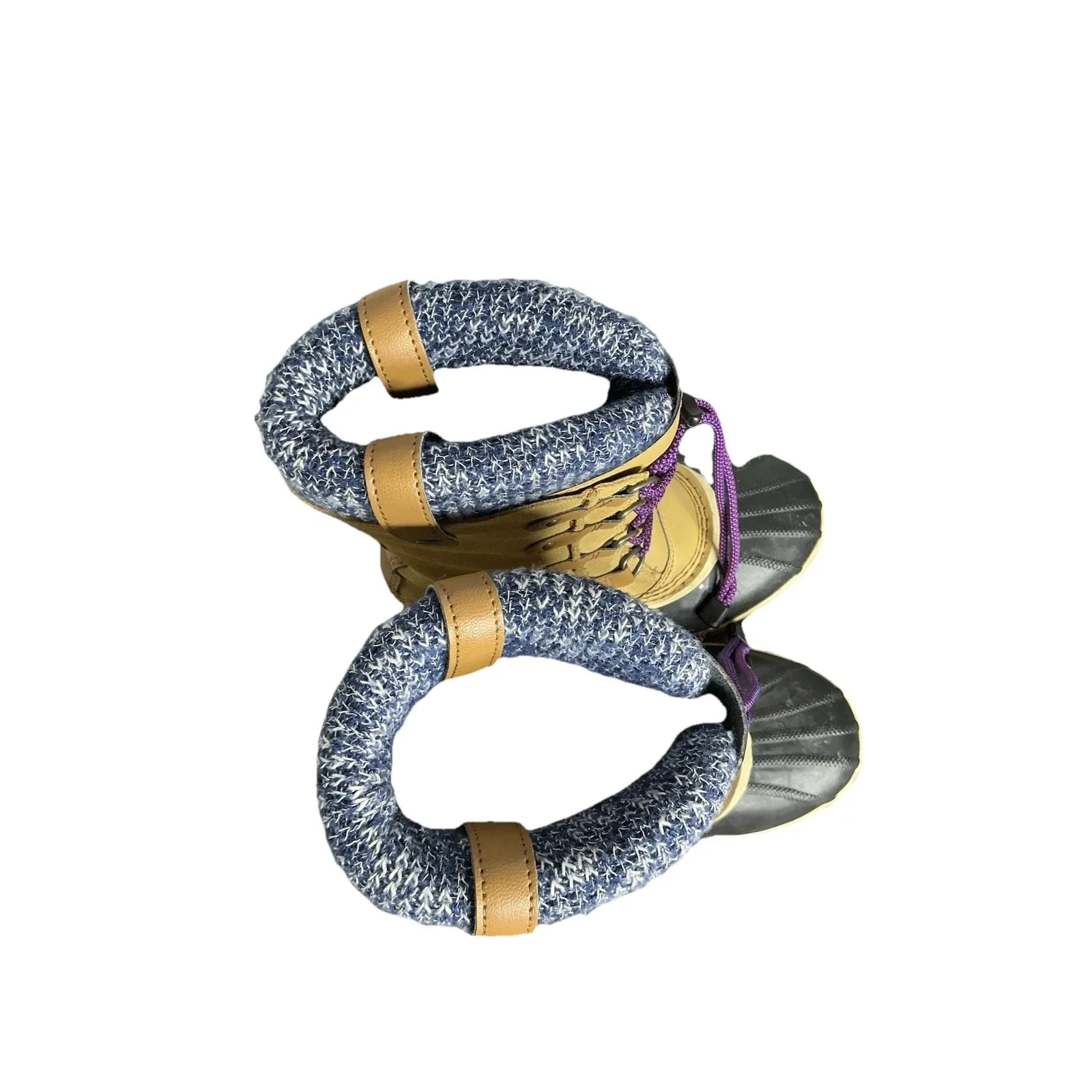 Sorel Waterproof Winter Snow Boots‎ US 5 UK 3 EU 36 Tan Rubber Suede Knit Top - Image 9