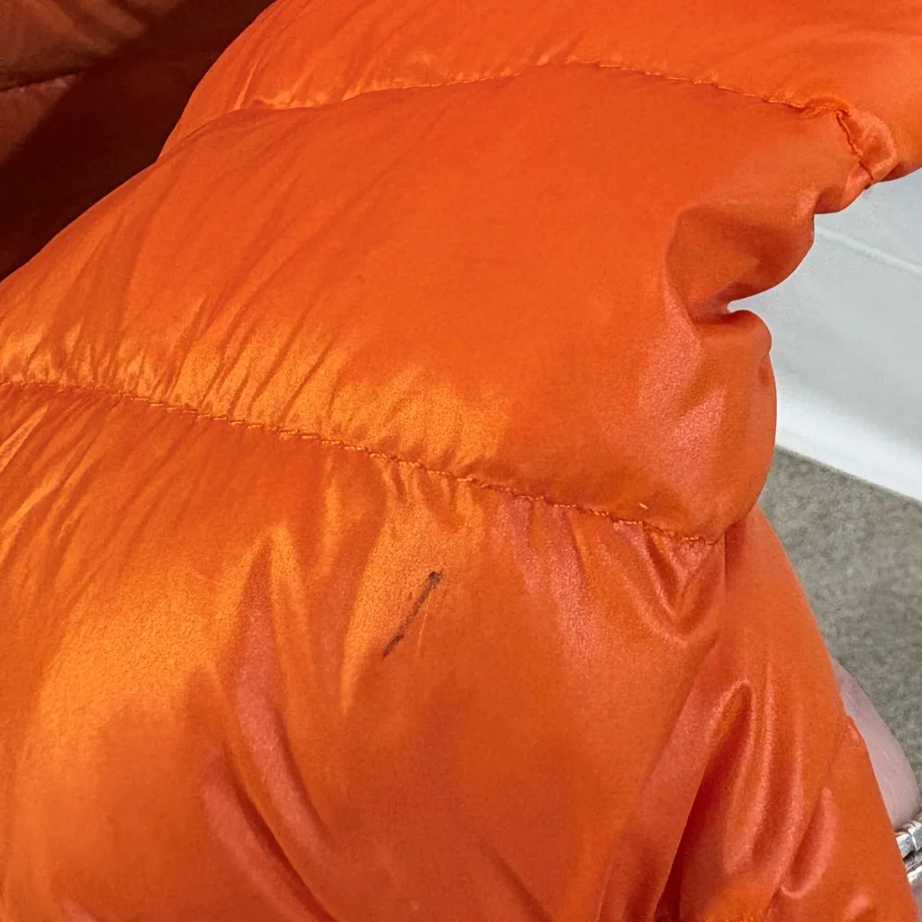 American Eagle 70/30 Down Lightweight Puffer Jacket Bright Orange Size Small💚 - Image 14
