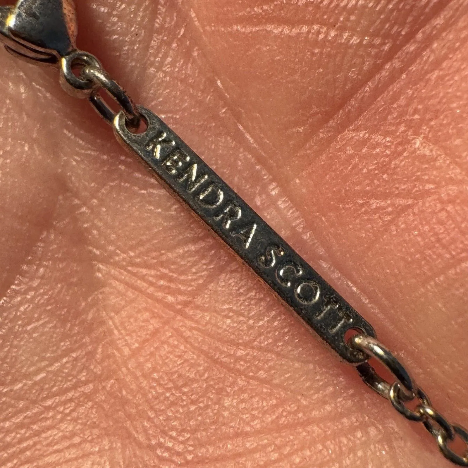 Kendra Scott Eliza Necklace White Druzy Pendant Silver Tone Choker - Image 10