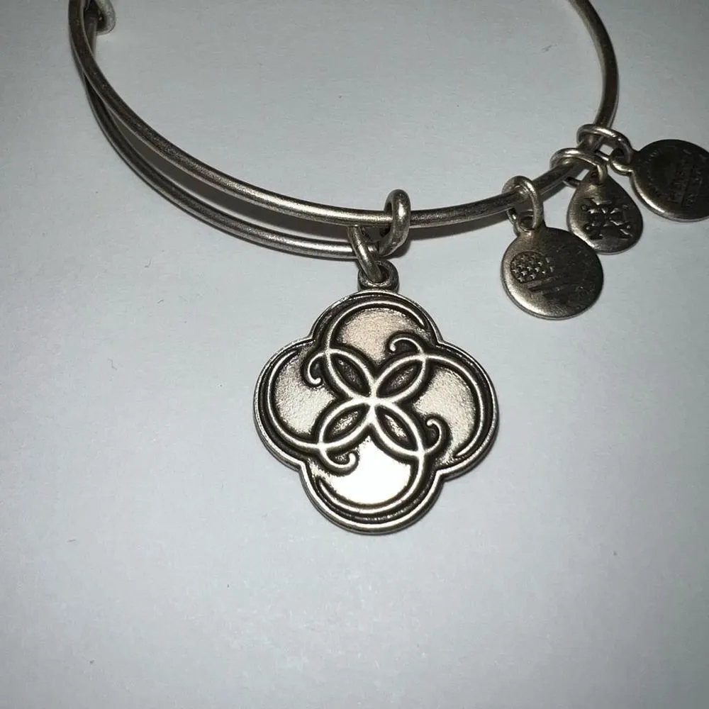 Alex and Ani Breath of Life Charm Bangle - Rafaelian Silver Finish - Image 5