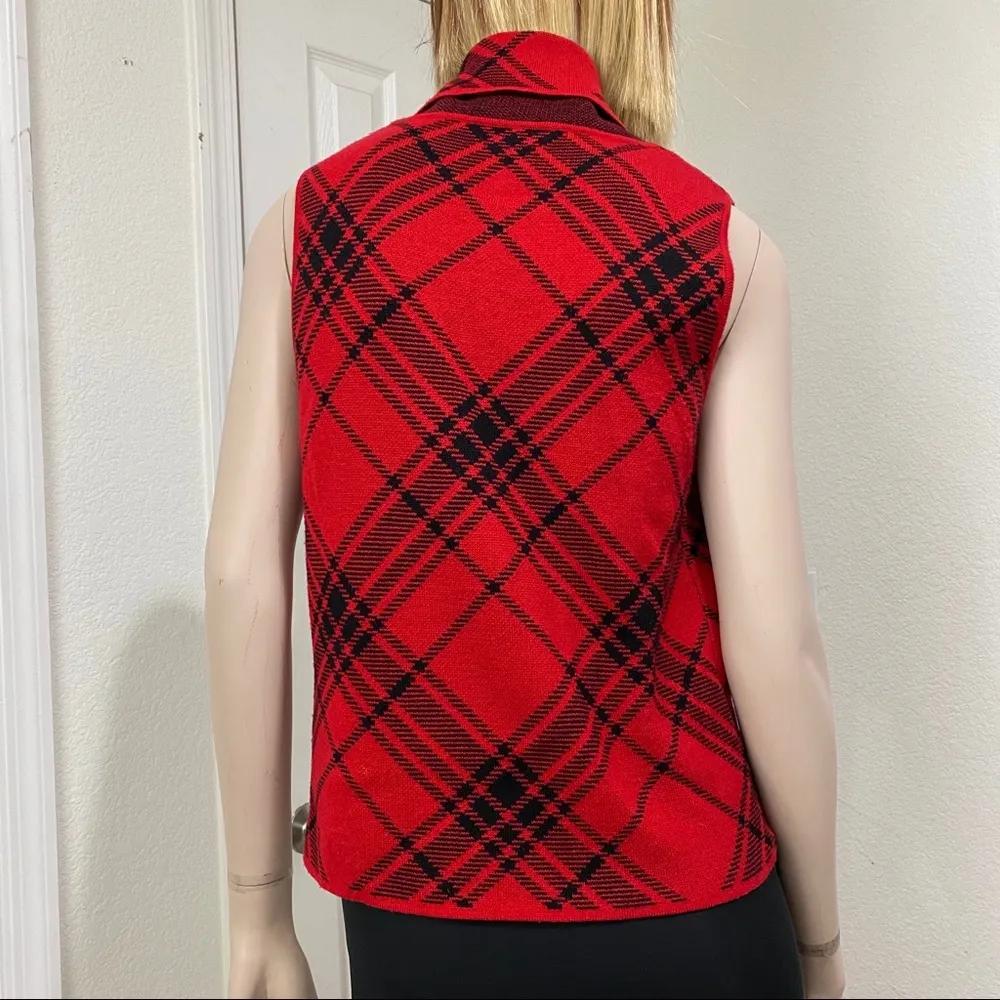 Pendleton Turtle Neck Red 100% Merino Wool Top - Image 3