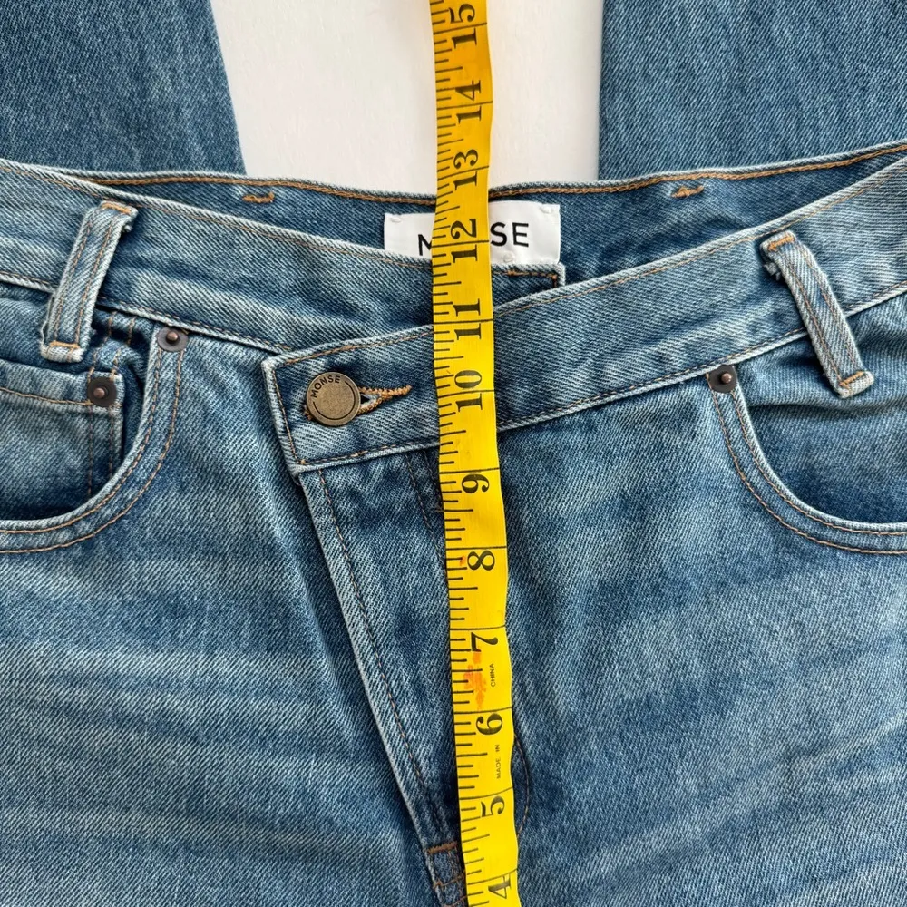 Monse Boyfriend Cropped Jean Mit Weitem Bein Blue Jeans Size 2 NWOT - Image 7