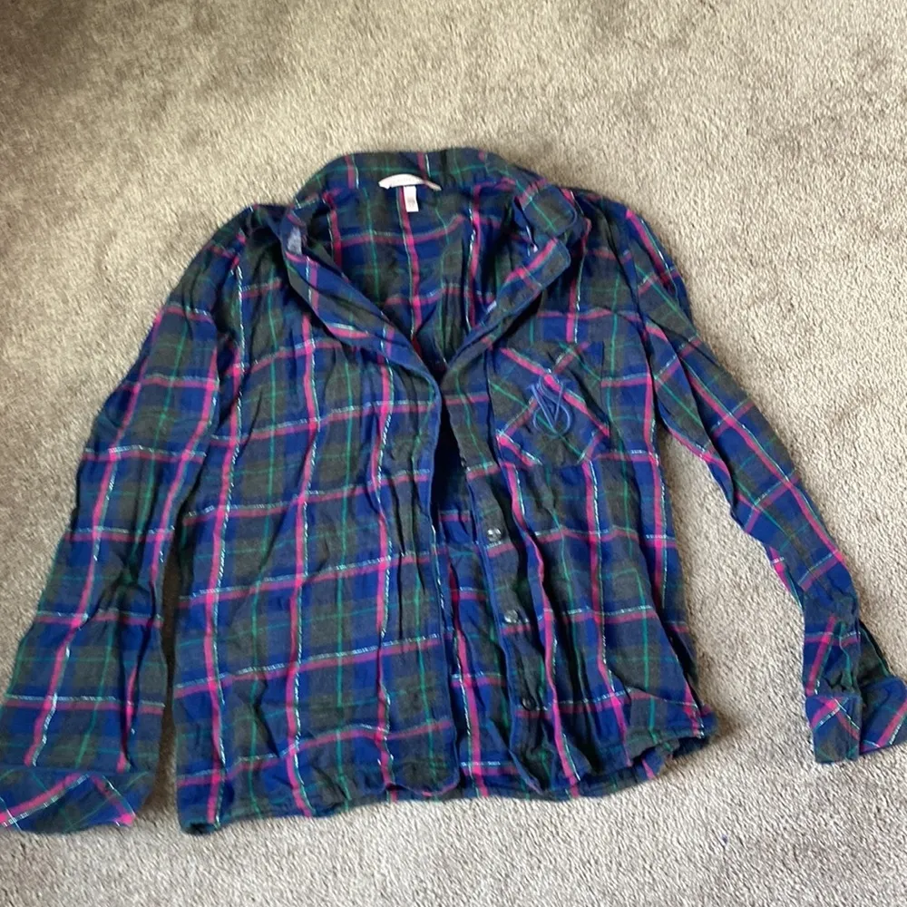 Victoria’s Secret Plaid Button-Up Pajama Set SIZE S - Image 3