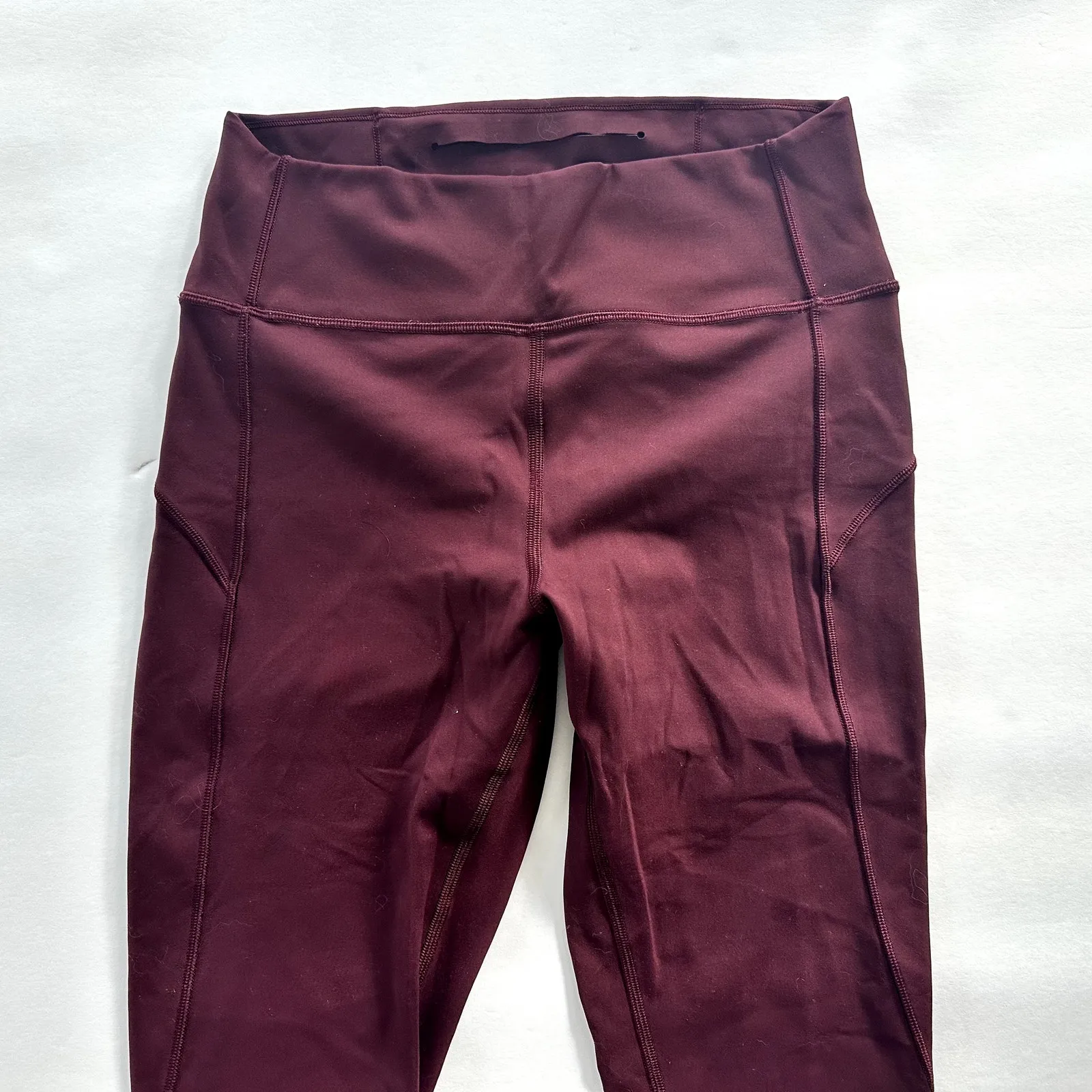 Lululemon In Movement 7/8 Tight Size 8 Everlux 25" Dark Adobe Red Gym Workout - Image 6