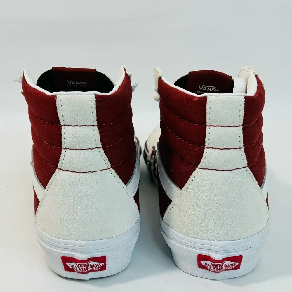 NEW Vans Sk8 Hi Flame White Tawny Port size 7.5 - Image 6