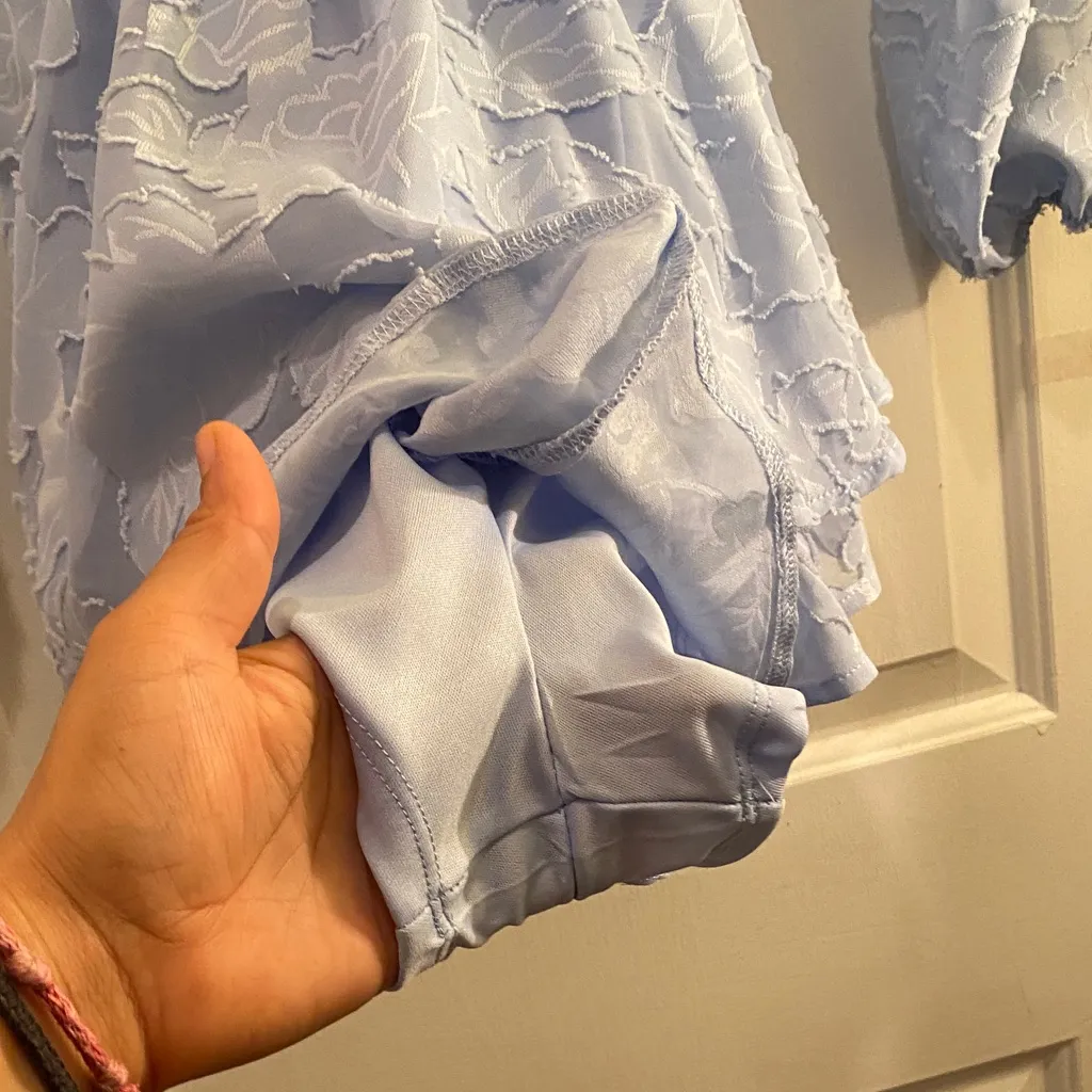 Rue21 Sky Blue Long Sleeve Romper Dress - Image 6