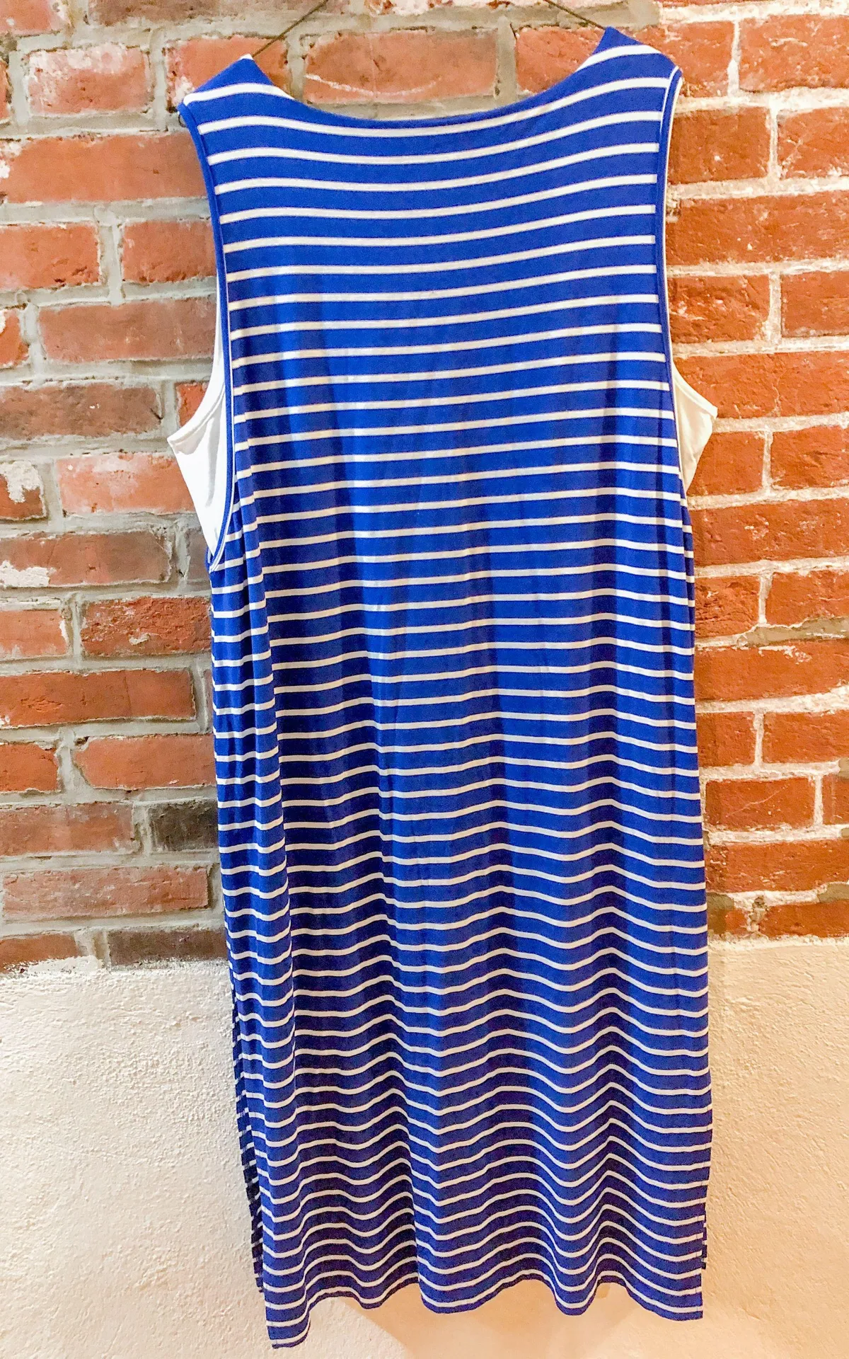 Chico’s Blue Striped Double Layered Dress - Image 8