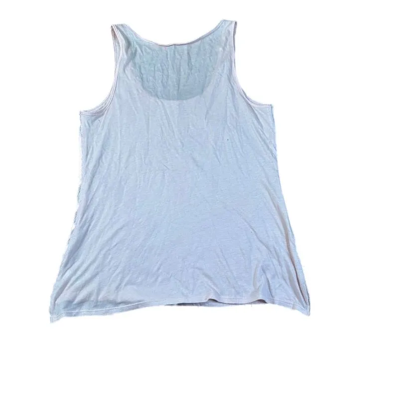 Express Elegant Lace Overlay Tank‎ Top with Art Deco Pattern Gray Small - Image 3