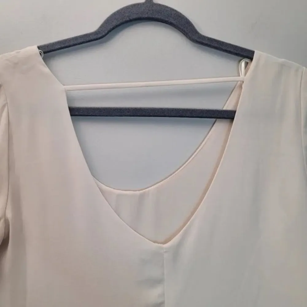 ASTR Cream Lace Trim Mini Shift Dress - Image 5