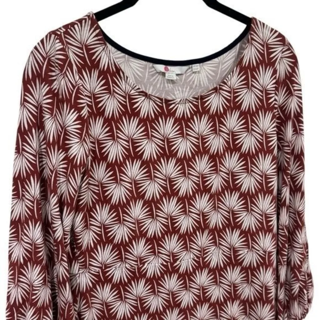 Boden Lucie Tunic Dress in Orange White Floral Print Fall Holiday Feminine 6P - Image 6