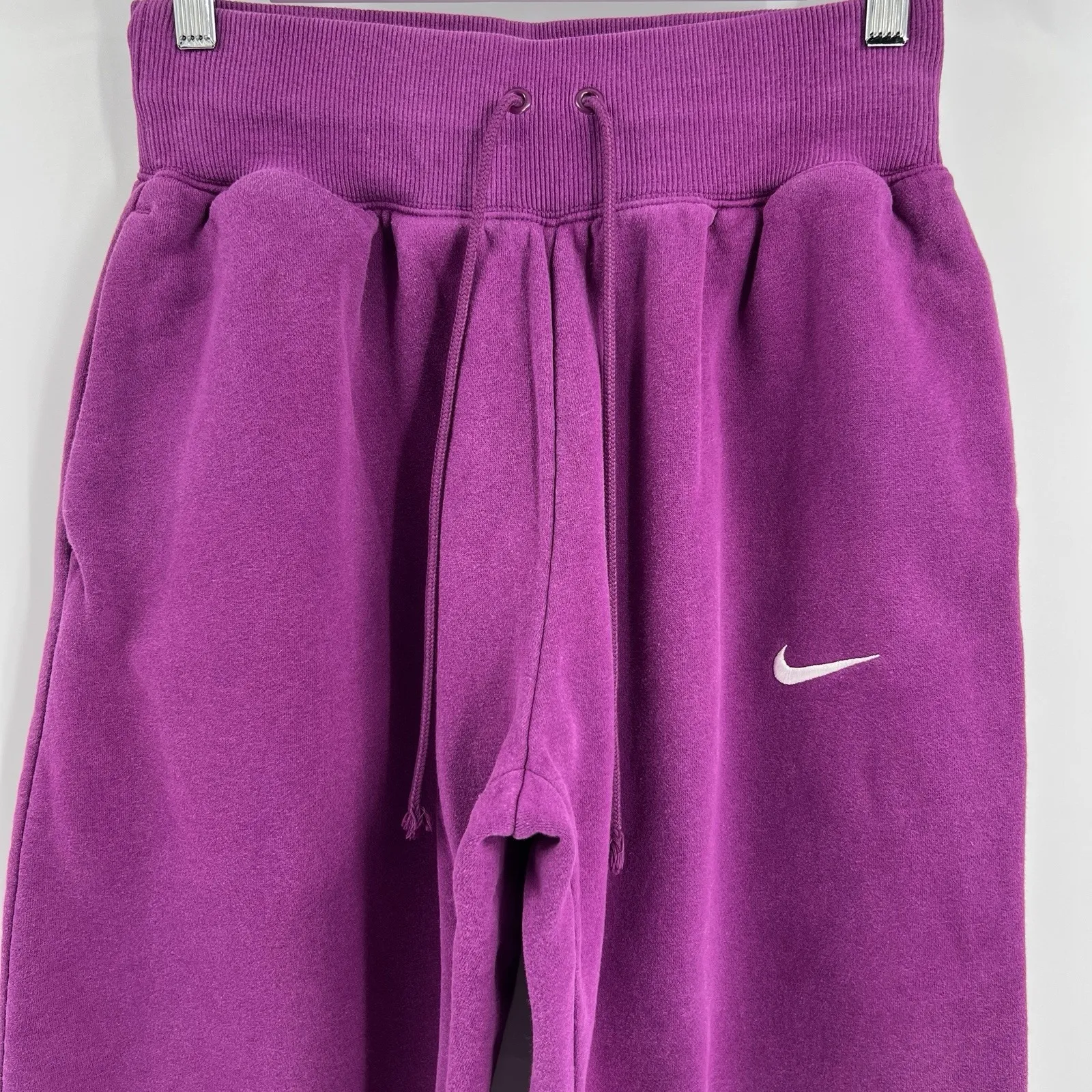 Nike Phoenix Fleece Women's Small High Waisted Oversized Sweatpants Hot Fuchsia - Image 3