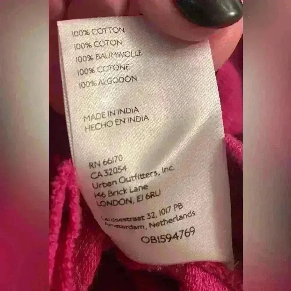NWT Anthropologie Pilcro Magenta Top Long Sleeve Terry Crop Relaxed Polo; size S - Image 10