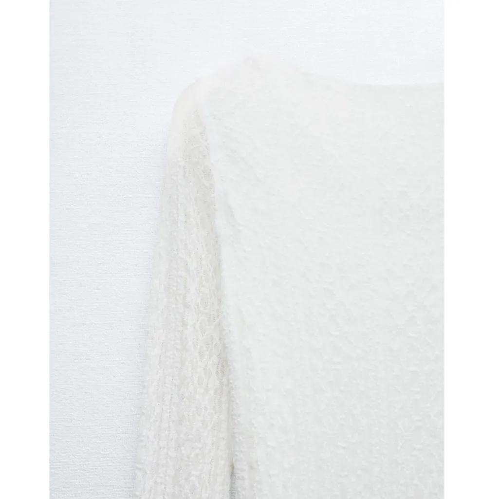 Zara Round Back Lace Midi Dress Brand New with Tags NWT Size Medium - Image 7