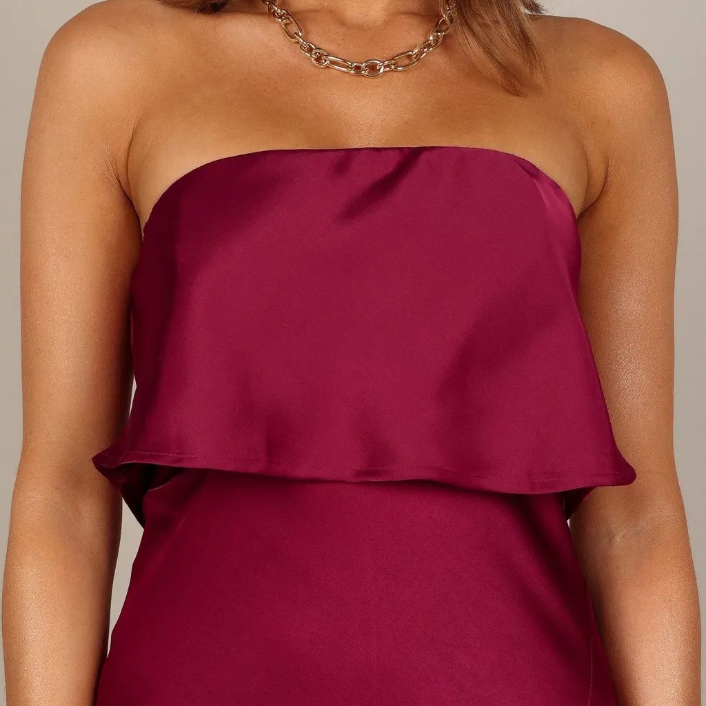 NWT Petal & Pup Vienna Strapless Berry Dress - Image 6