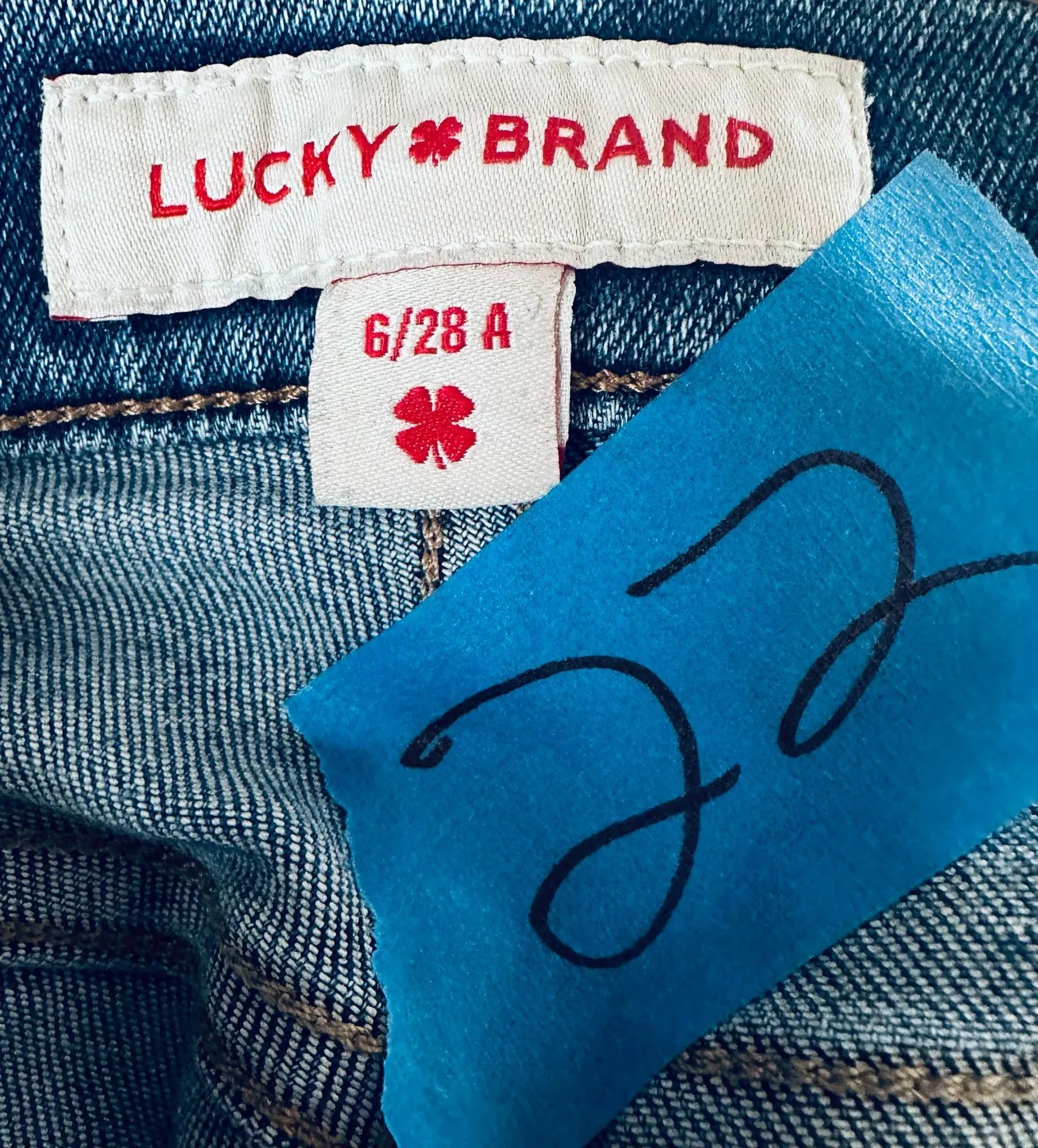 Lucky Brand Sweet Straight Mid-Rise Jeans Blue 6/28 A - Image 7