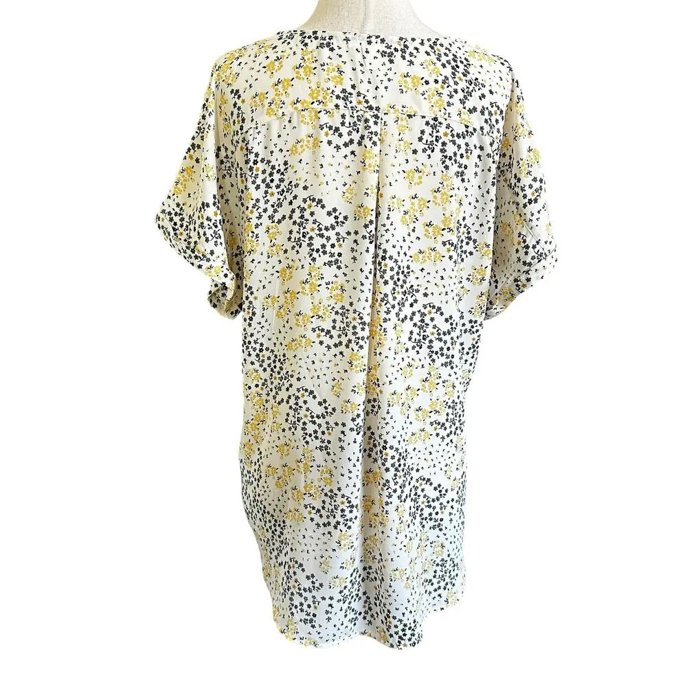 57-16 Maurices Multicolor Sheer Unlined Floral Blouse Women Top Size Large - Image 2