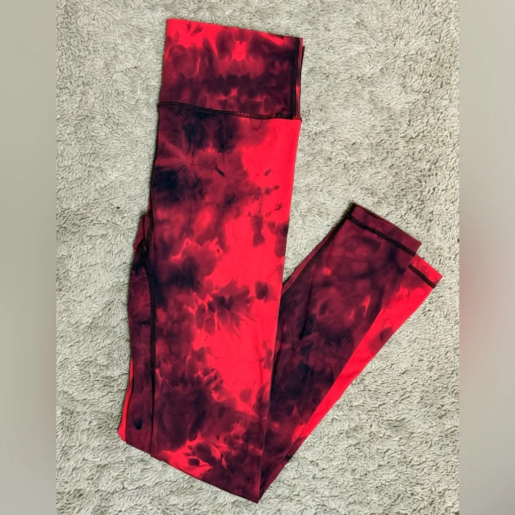 Lazuli Label Celeste Tie Dye Leggings – Size Small – EUC Red - Image 4