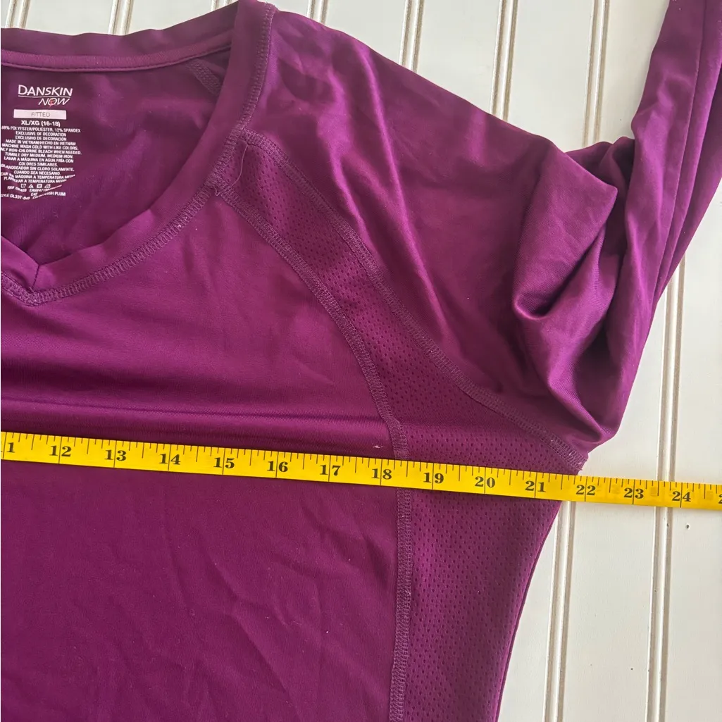 Danskin Fitted Purple Long Sleeve Tee - Image 6