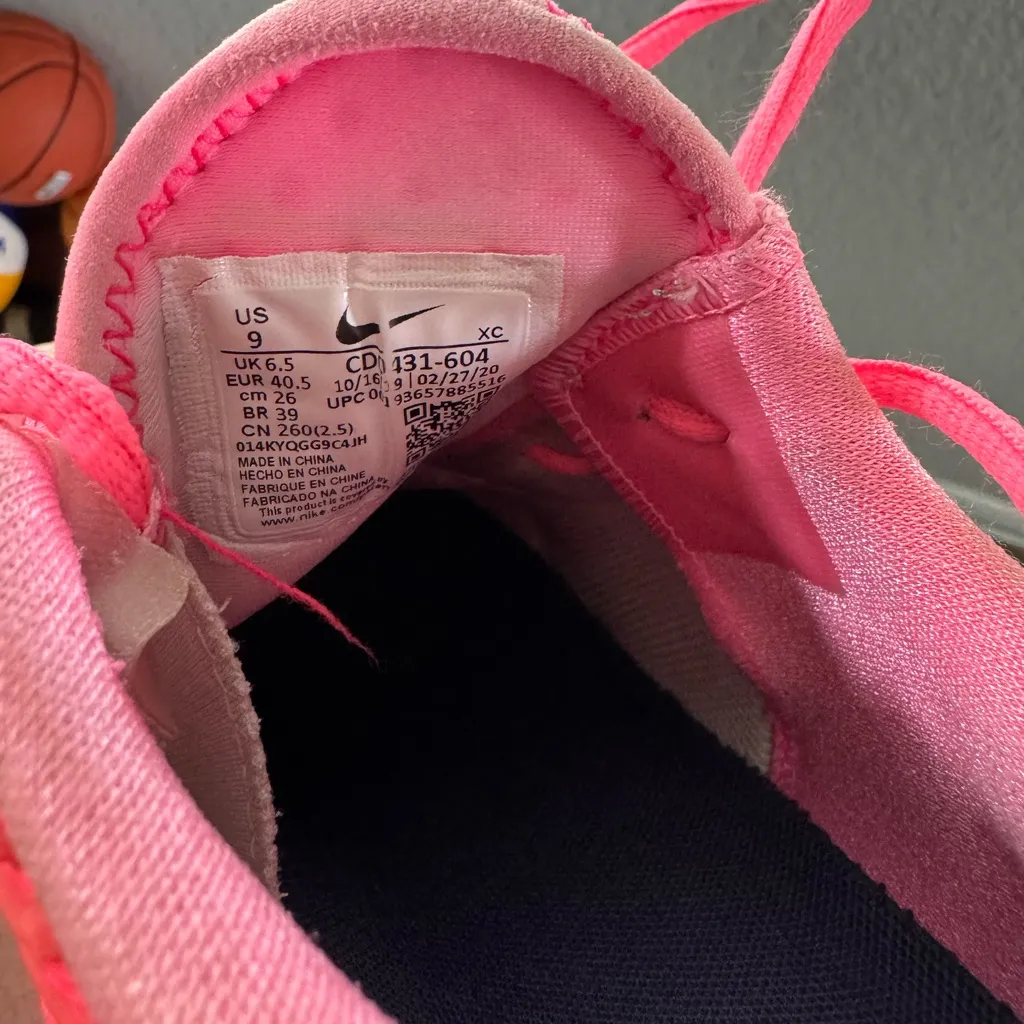 Nike Women's Court Air Zoom Vapor Cage 4 Pink Laser Crimson Tennis Shoes - Image 5