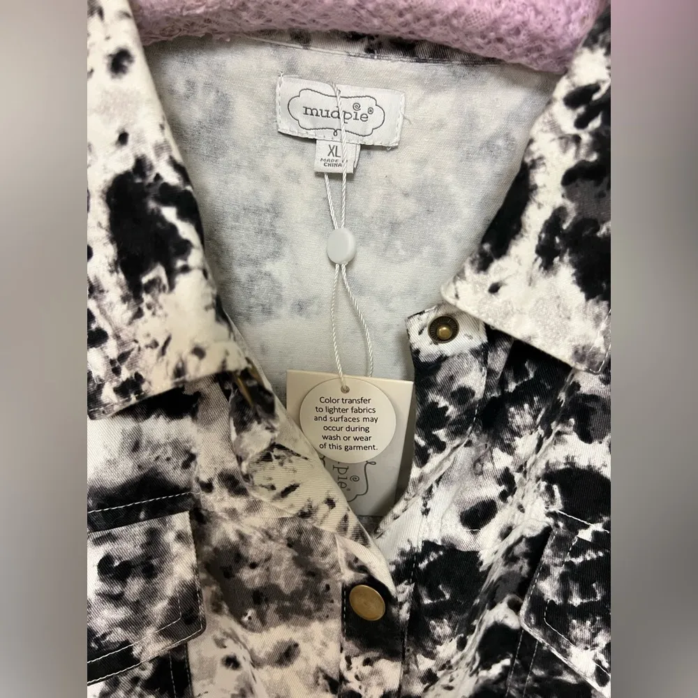 Mud Pie NWT  Tie Dye Sterling Shacket XL - Image 5