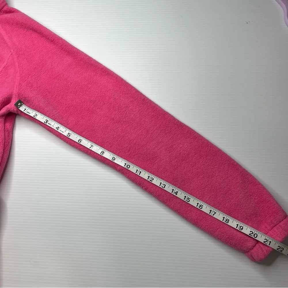 Womens Collared Pink Fleece Zip-up Jacket w/ Zipper Pockets Size M - Image 9