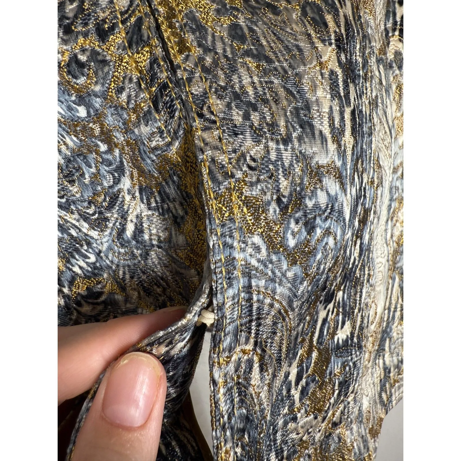 NWT Vtg Chico's Goldie Jacquard Jacket Sz 3/XL Artsy Tapestry Boho Art to Wear - Image 3