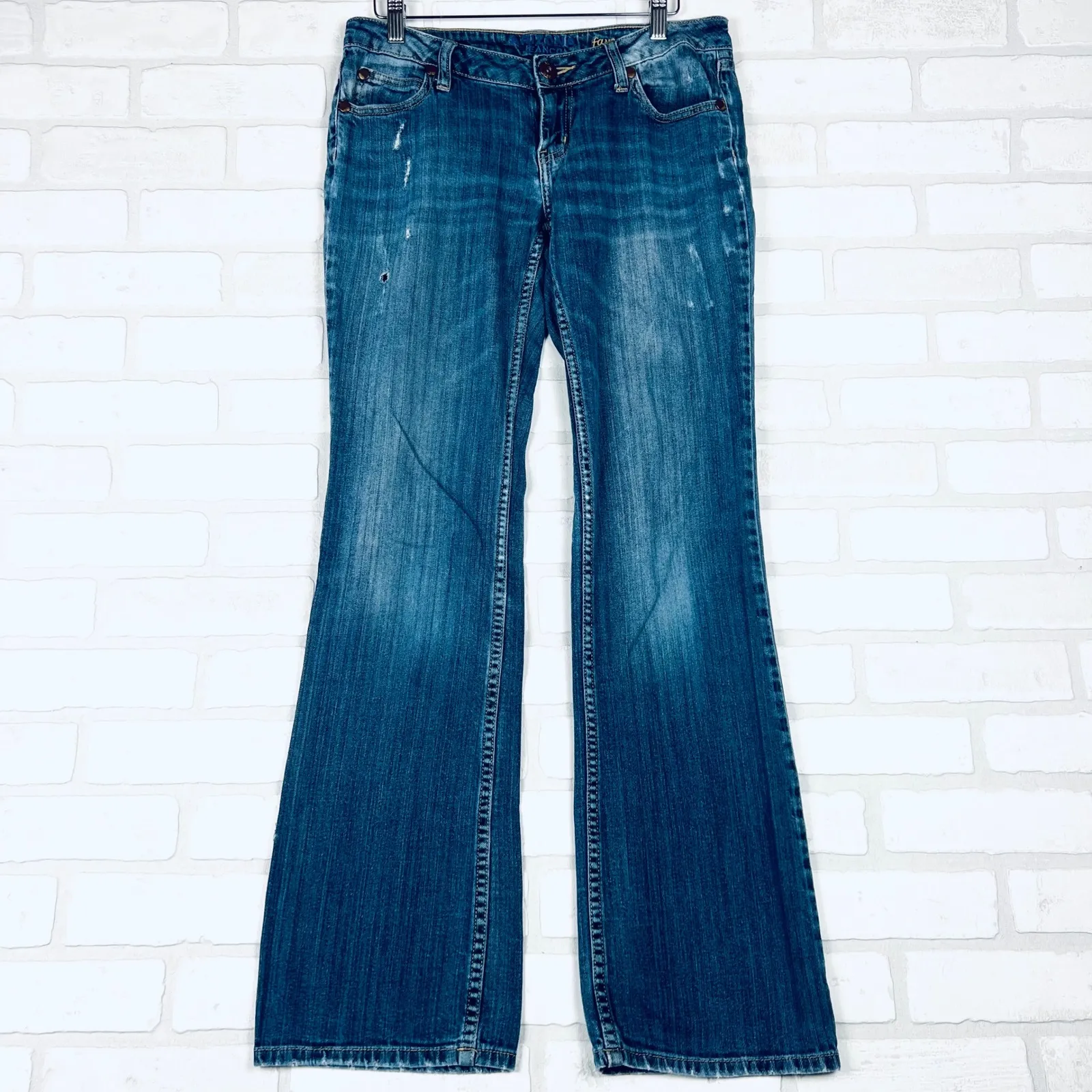 Arizona Jean Co Womens Jeans‎ Size 7/9 Long Favorite Bootcut Distressed Denim - Image 16
