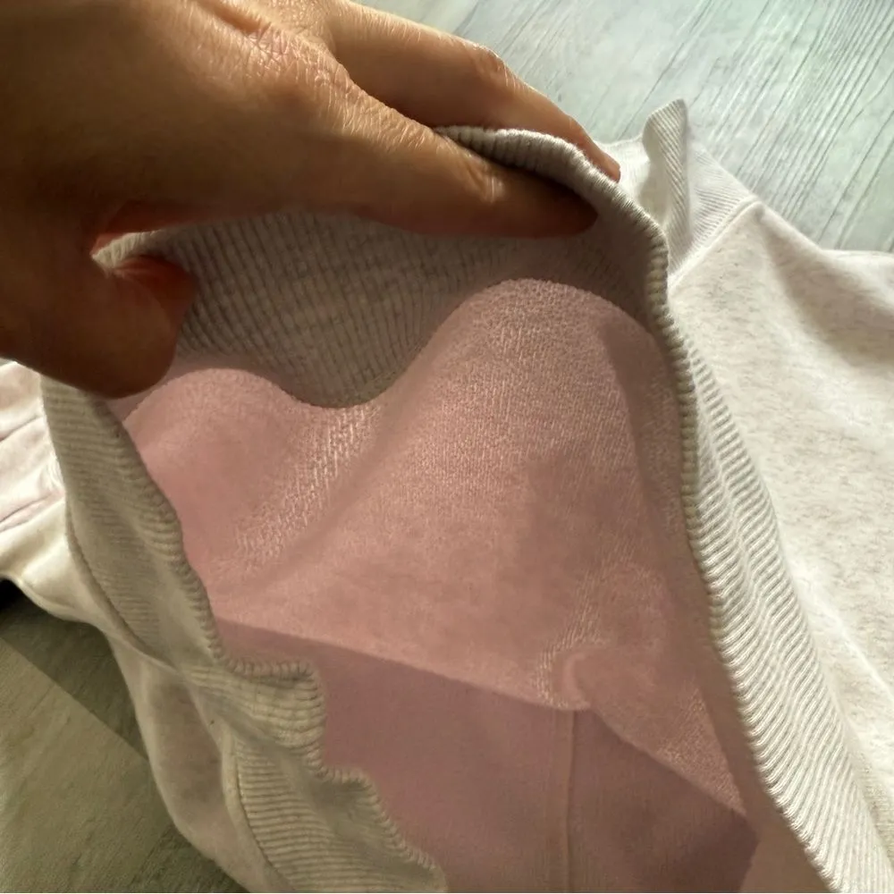 Athleta Funnel Neck Pullover Sweatshirt Heather Gray XS Oversized Athleisure - Image 10