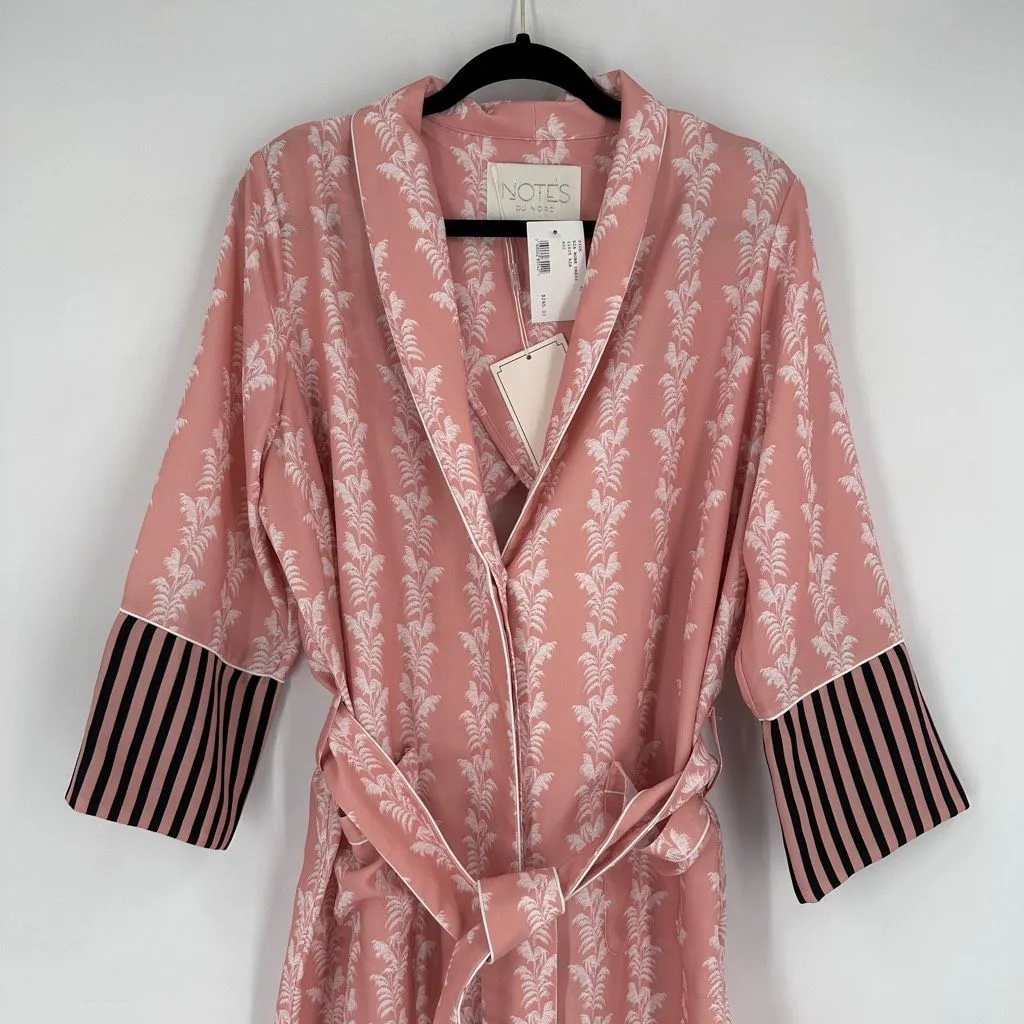 NWT‎ NOTES DU NORD Kia Powder Palm Robe In Pink Size 42 Style 11025 - Image 5