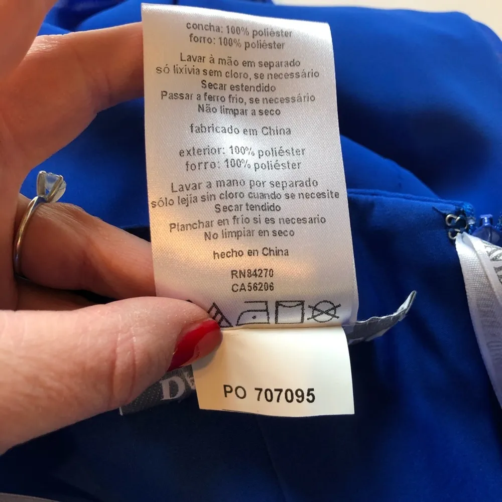 David’s Bridal Fromal Dress Chiffon Long Blue - Image 7